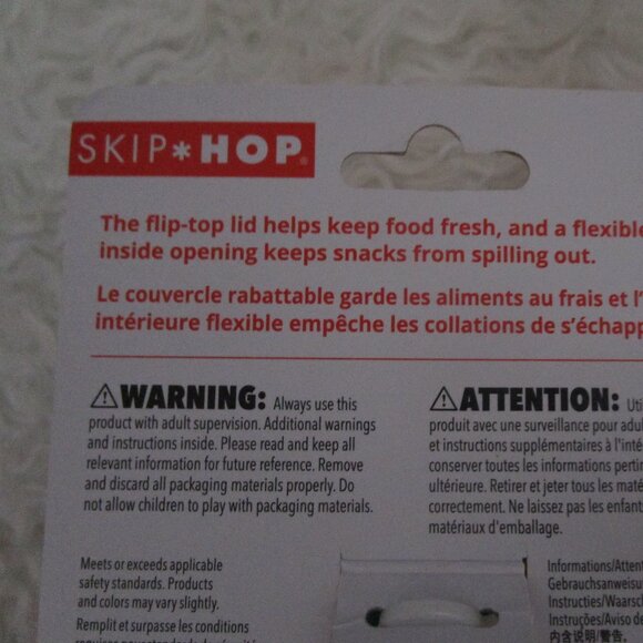 Skip Hop Zoo Snack Cup Kids Feeding Storage Pot Tub Age 12M+ NIP No spill - Picture 12 of 14